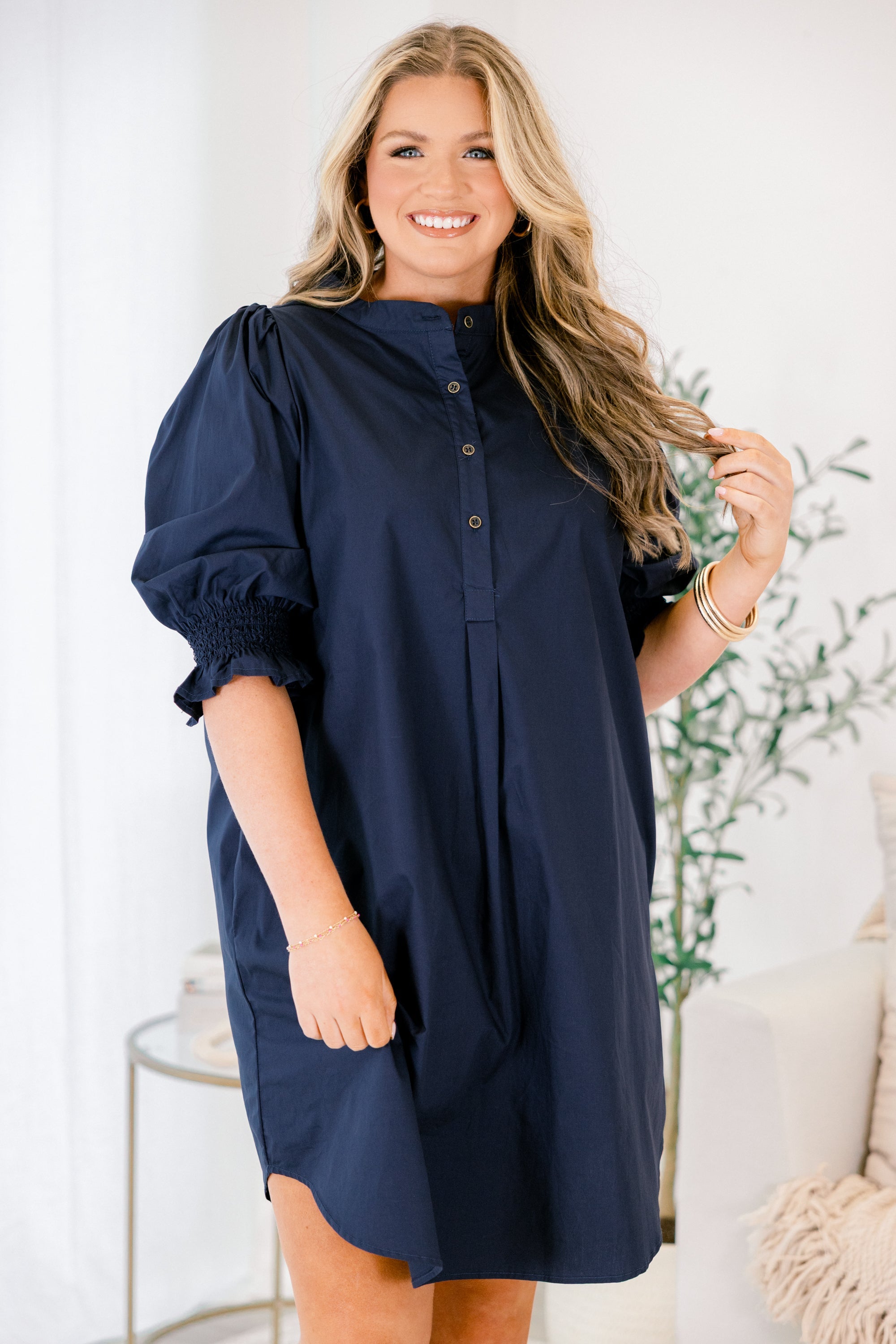 Truth Be Told Dress, Navy