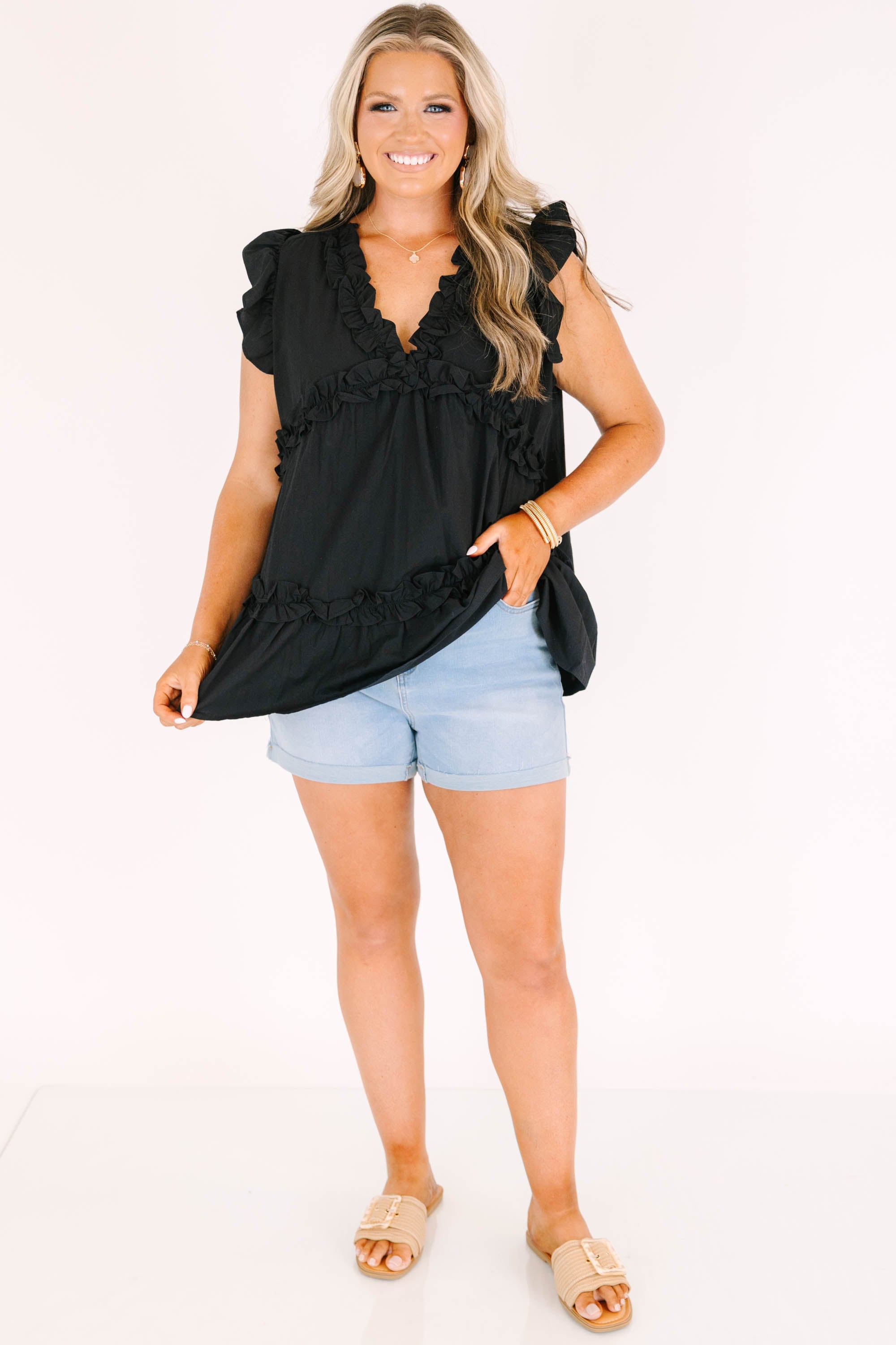 Unchained Melody Shorts, Light Wash