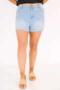 Unchained Melody Shorts, Light Wash
