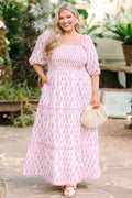 Under The Hibiscus Maxi Dress, Pink