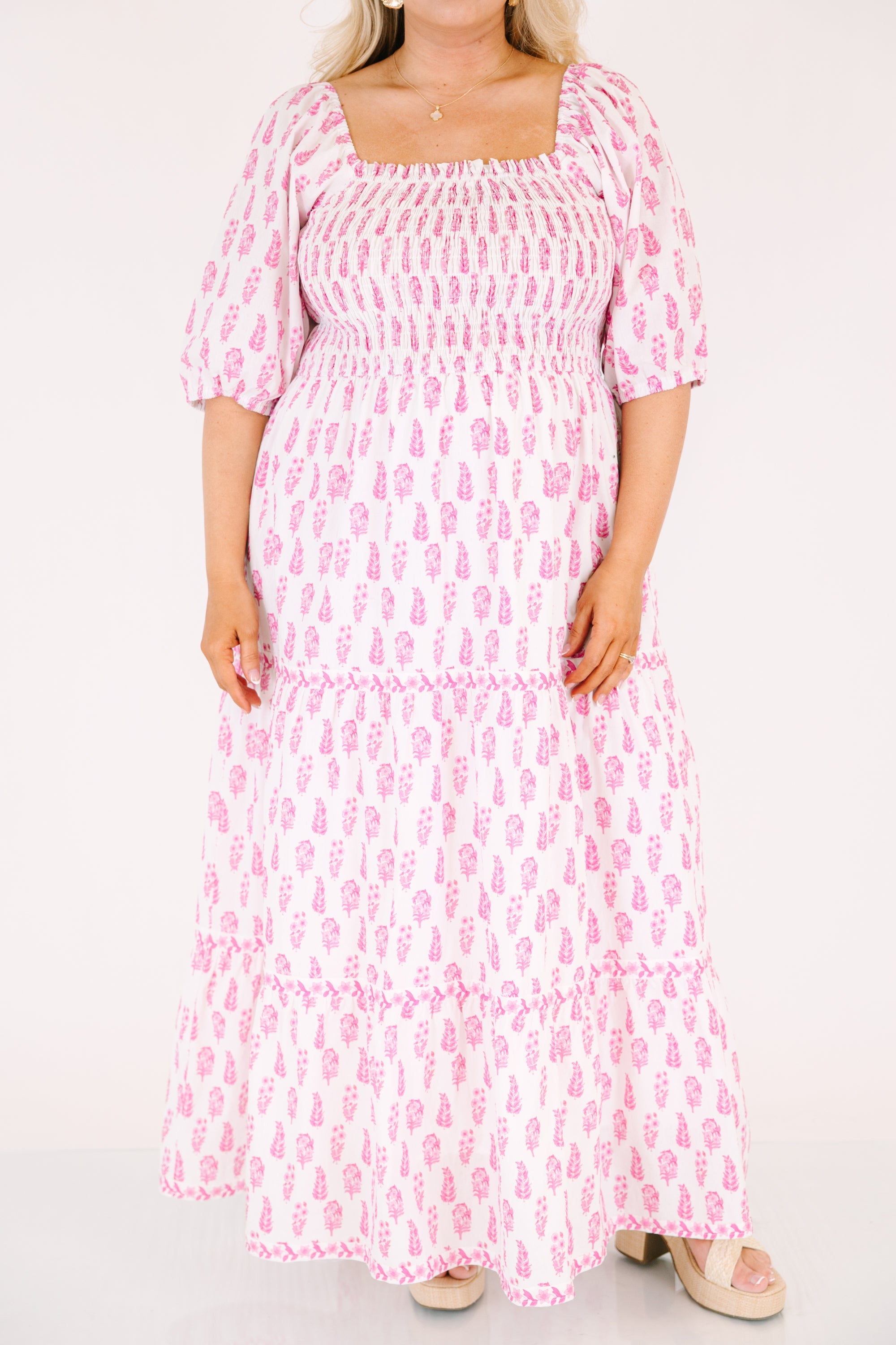 Under The Hibiscus Maxi Dress, Pink