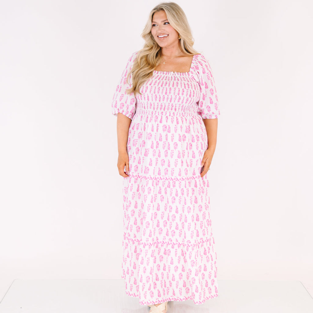 Under The Hibiscus Maxi Dress, Pink