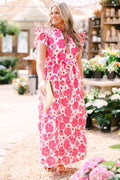 Venetian Garden Dress, Fuchsia