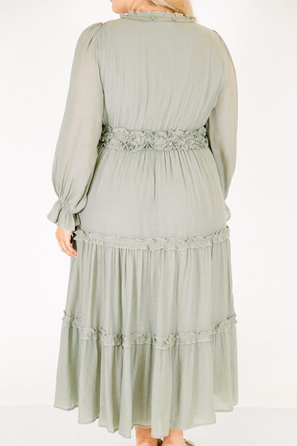 Vivid Palms Dress, Sage