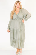 Vivid Palms Dress, Sage
