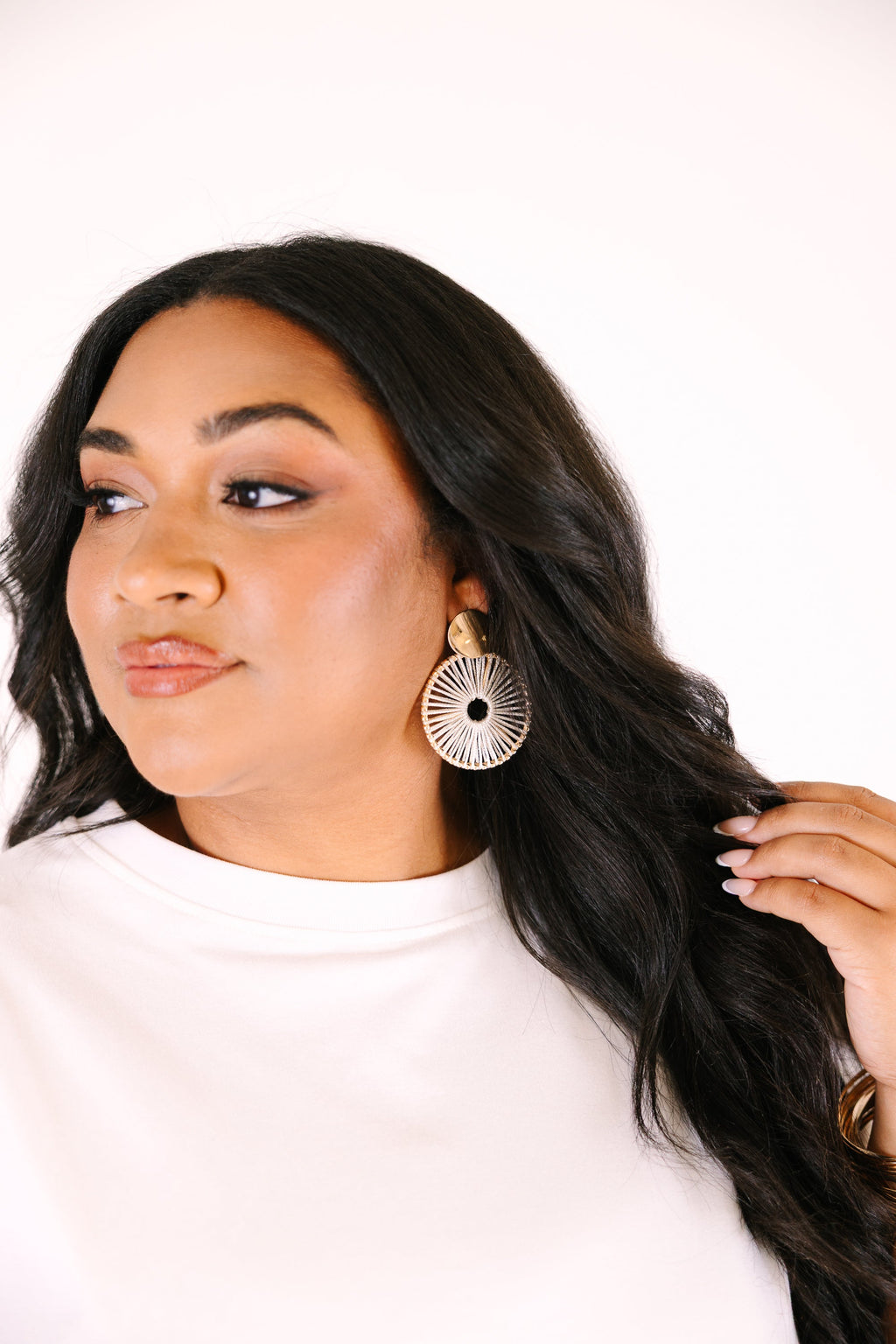Wake The Sun Up Earrings, Gold