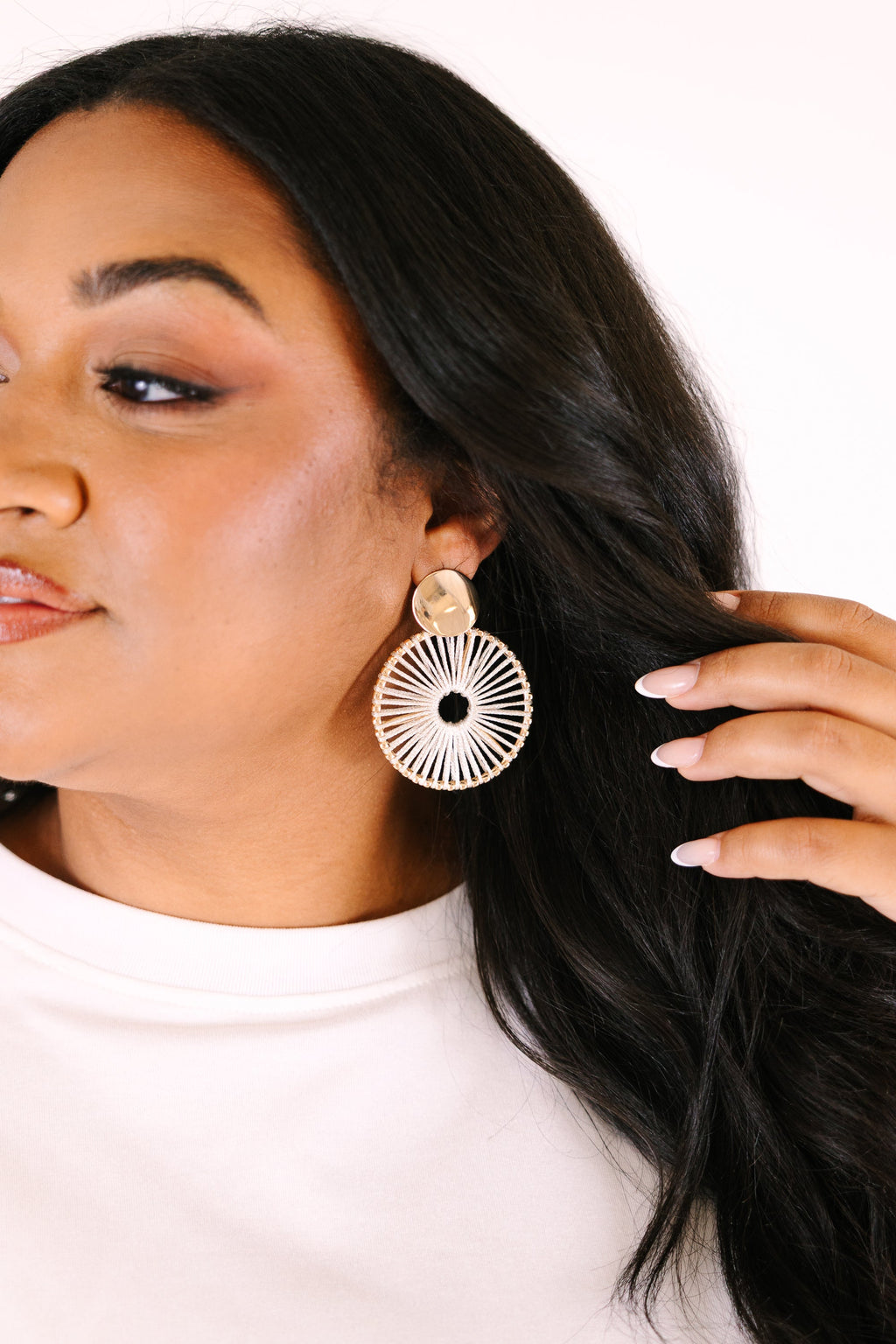 Wake The Sun Up Earrings, Gold