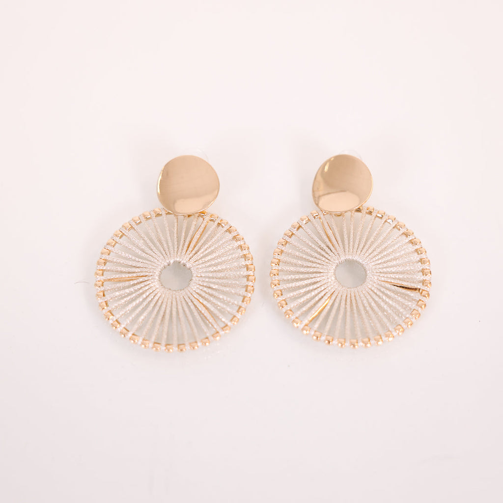 Wake The Sun Up Earrings, Gold