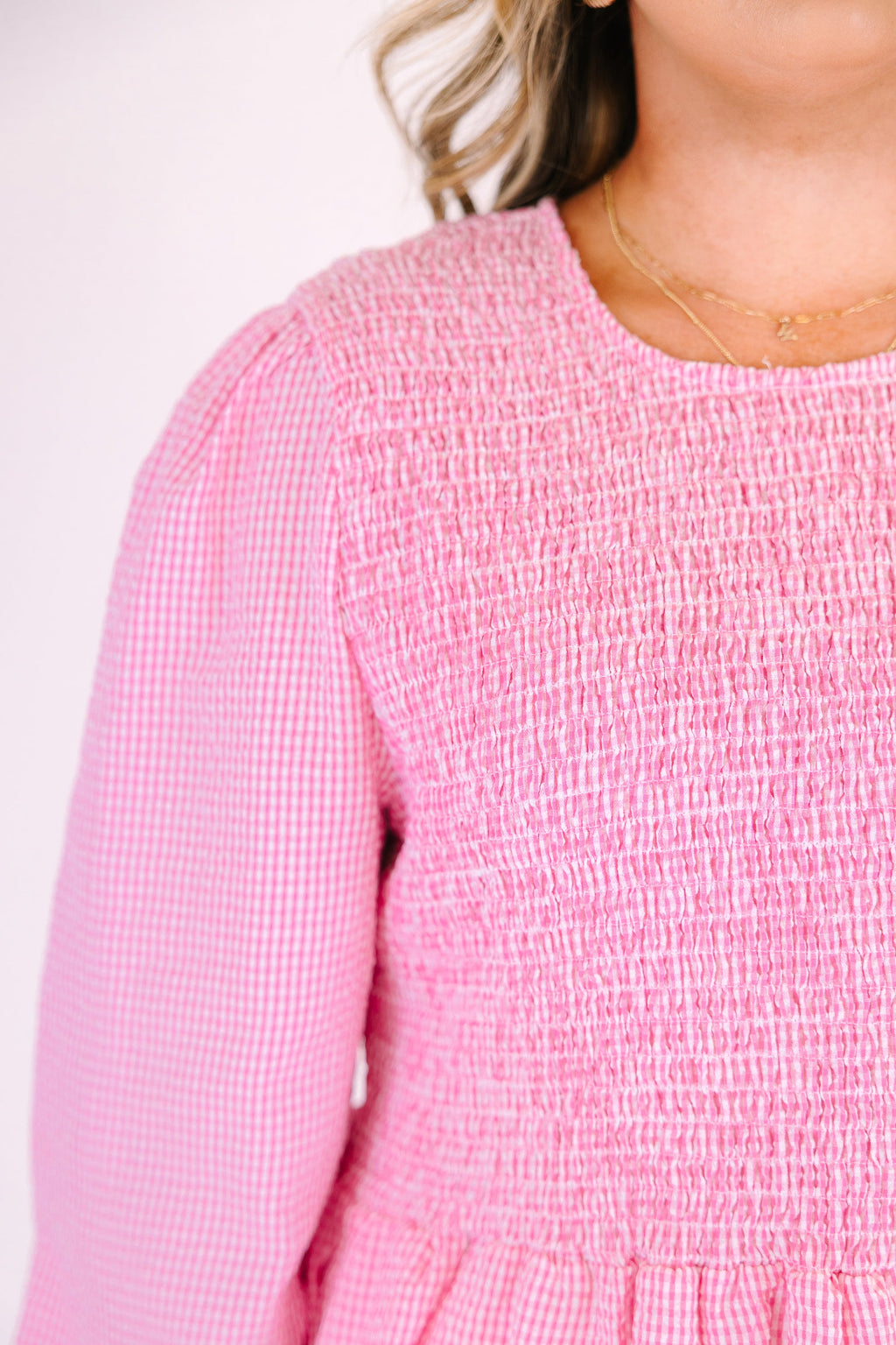 Wallflower Kisses Top, Pink Gingham