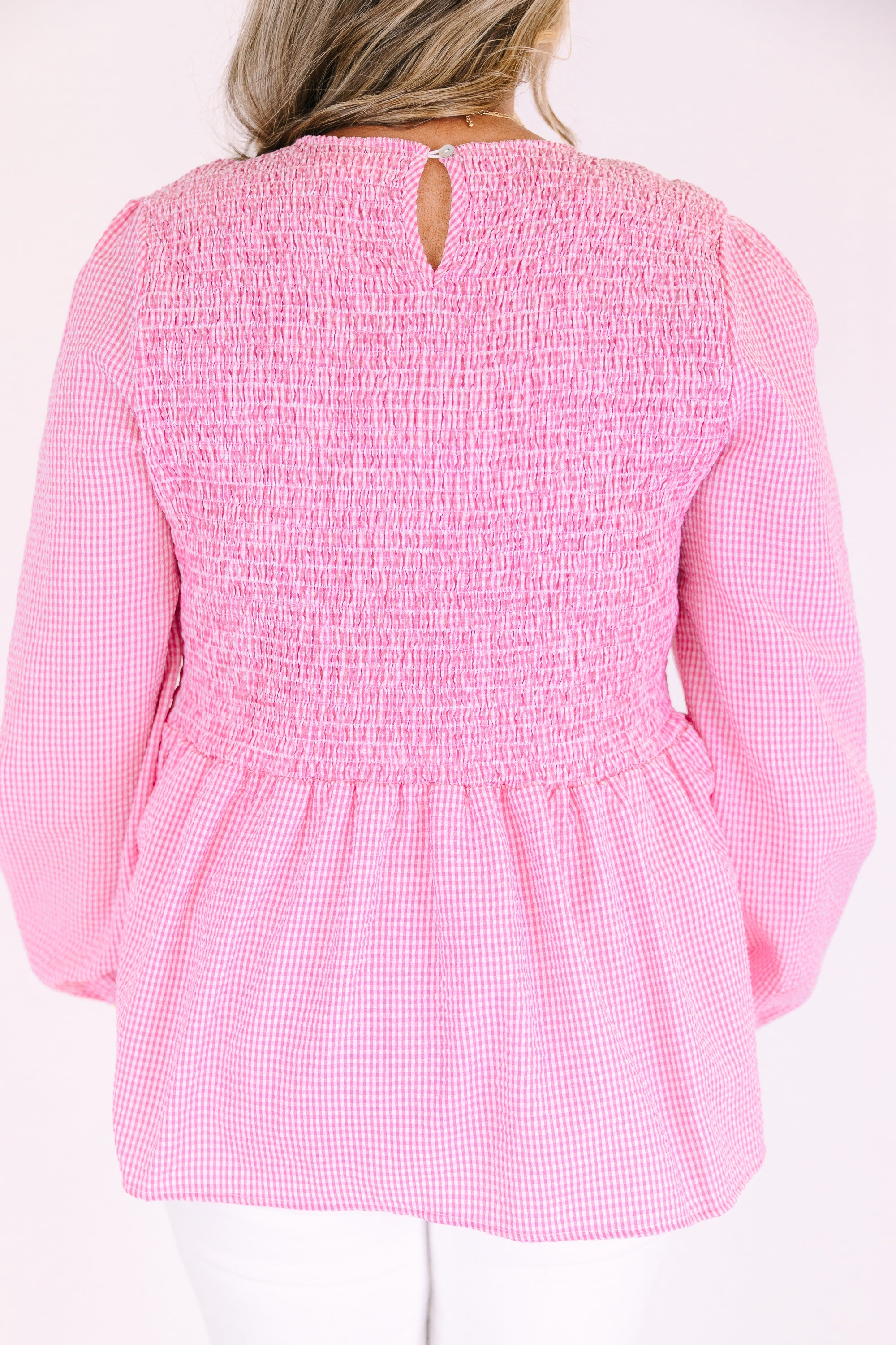 Wallflower Kisses Top, Pink Gingham
