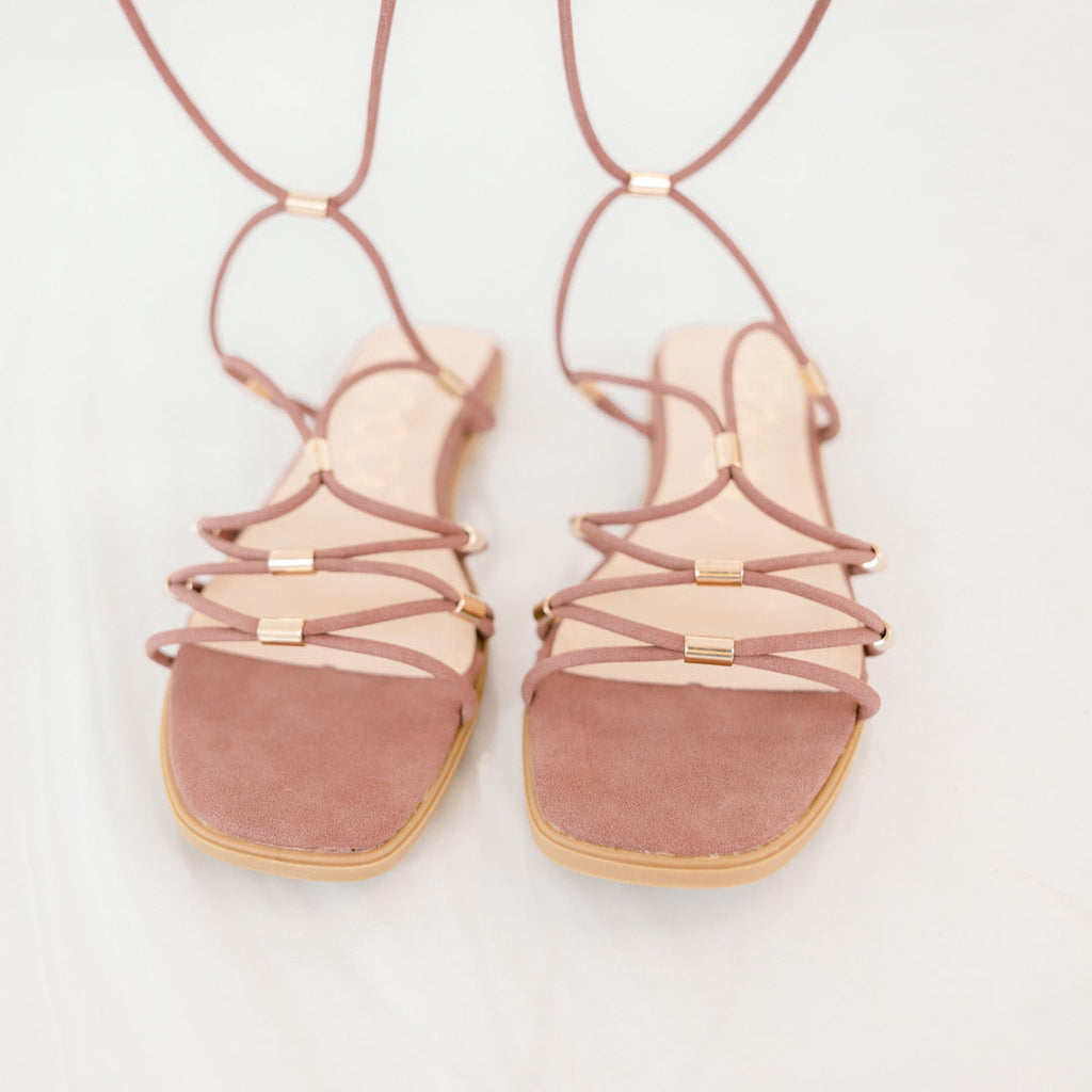 Watch Closely Sandals, Mauve