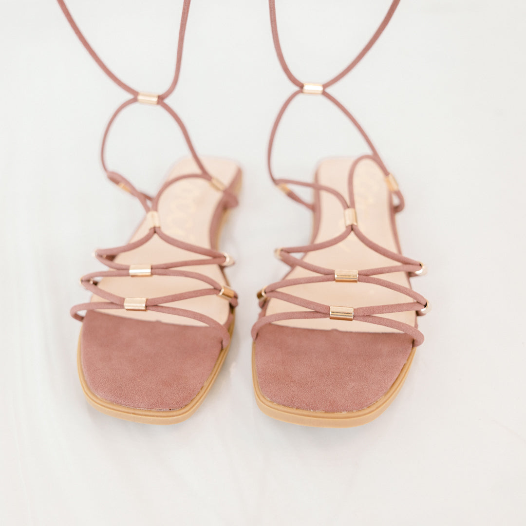 Watch Closely Sandals, Mauve