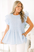 Well Within Top, Blue Gingham