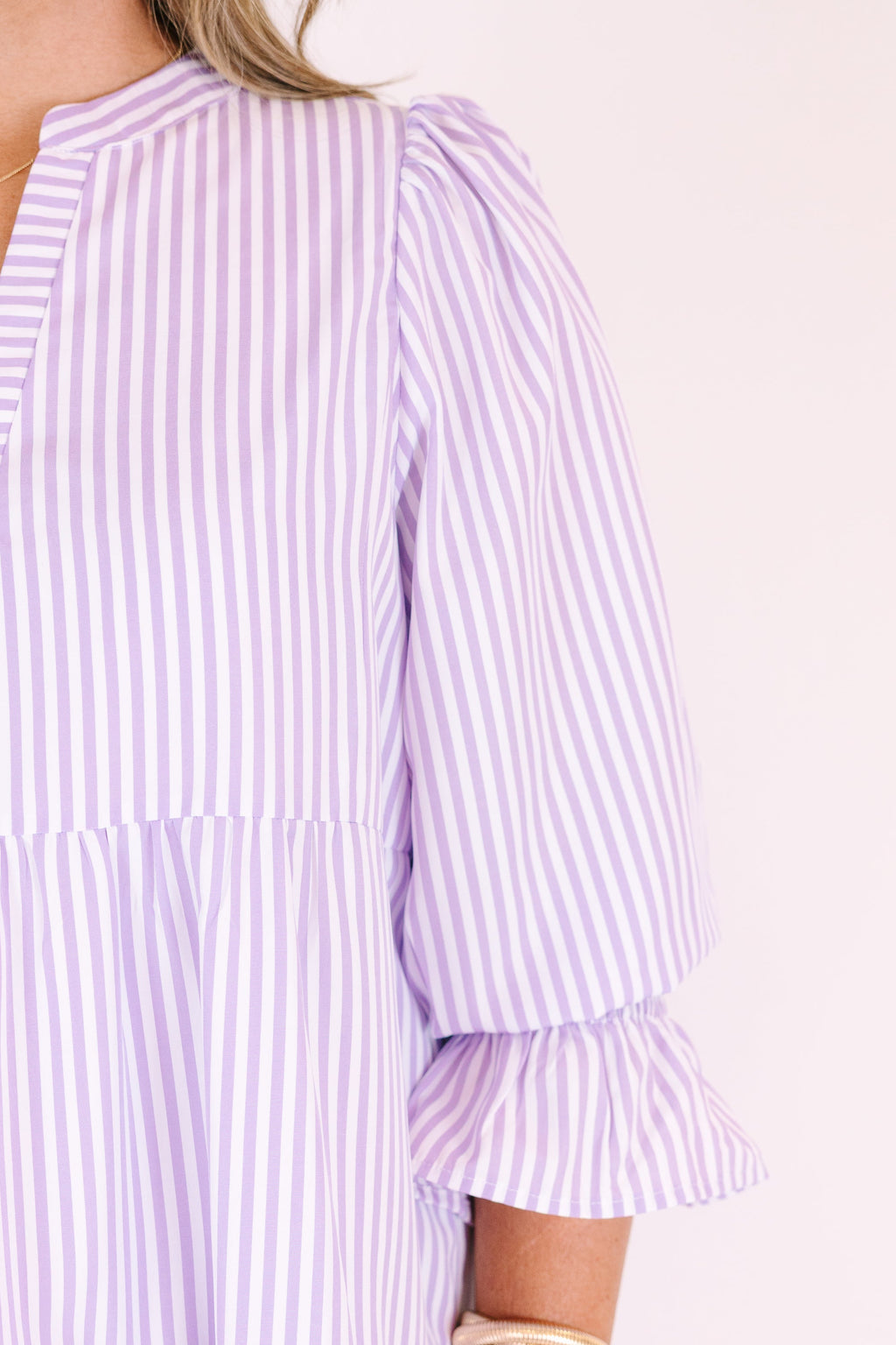 What You Know Dress, Purple Stripe