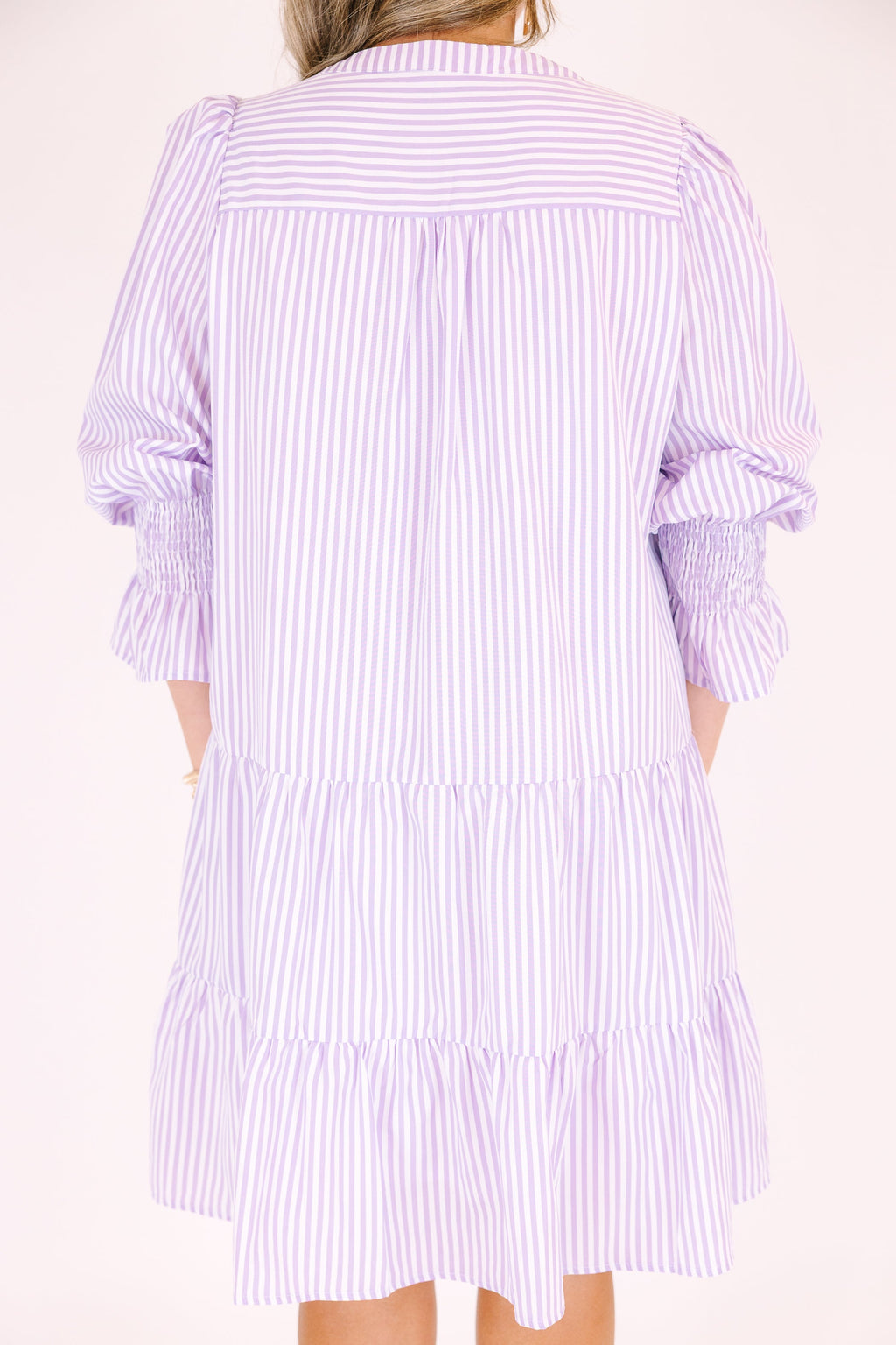 What You Know Dress, Purple Stripe