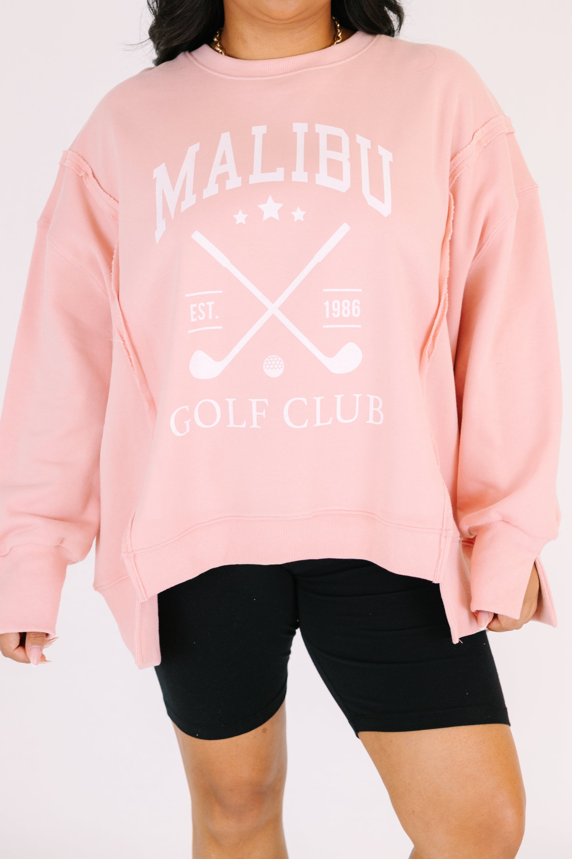When In Malibu Comfy Crew, Dusty Pink
