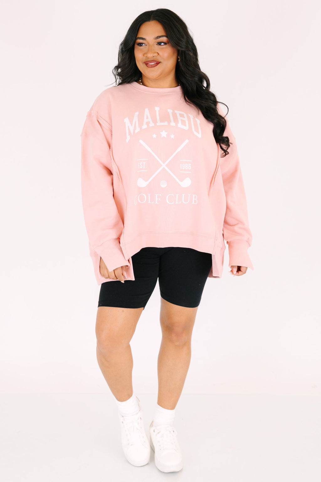 When In Malibu Comfy Crew, Dusty Pink