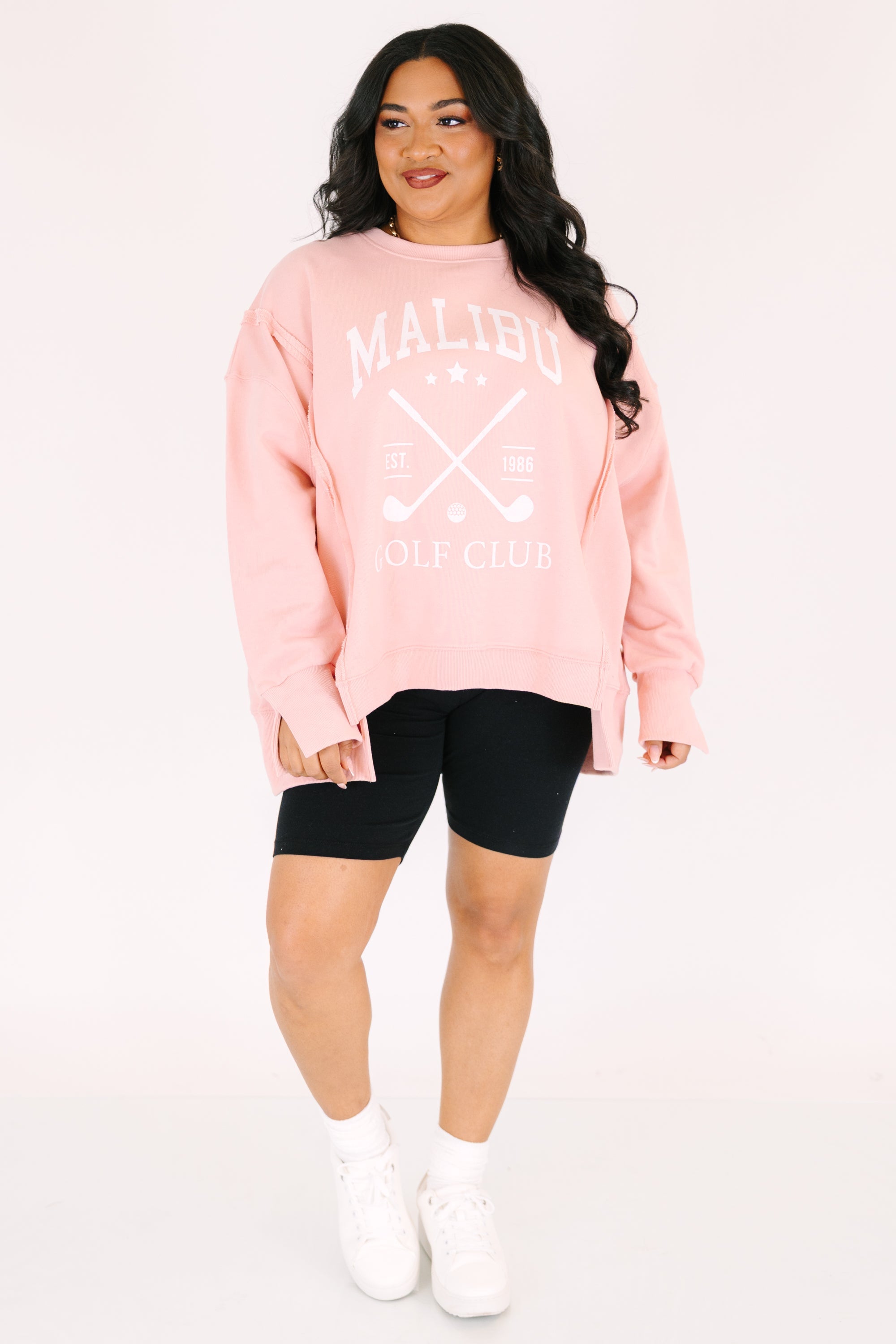 When In Malibu Comfy Crew, Dusty Pink