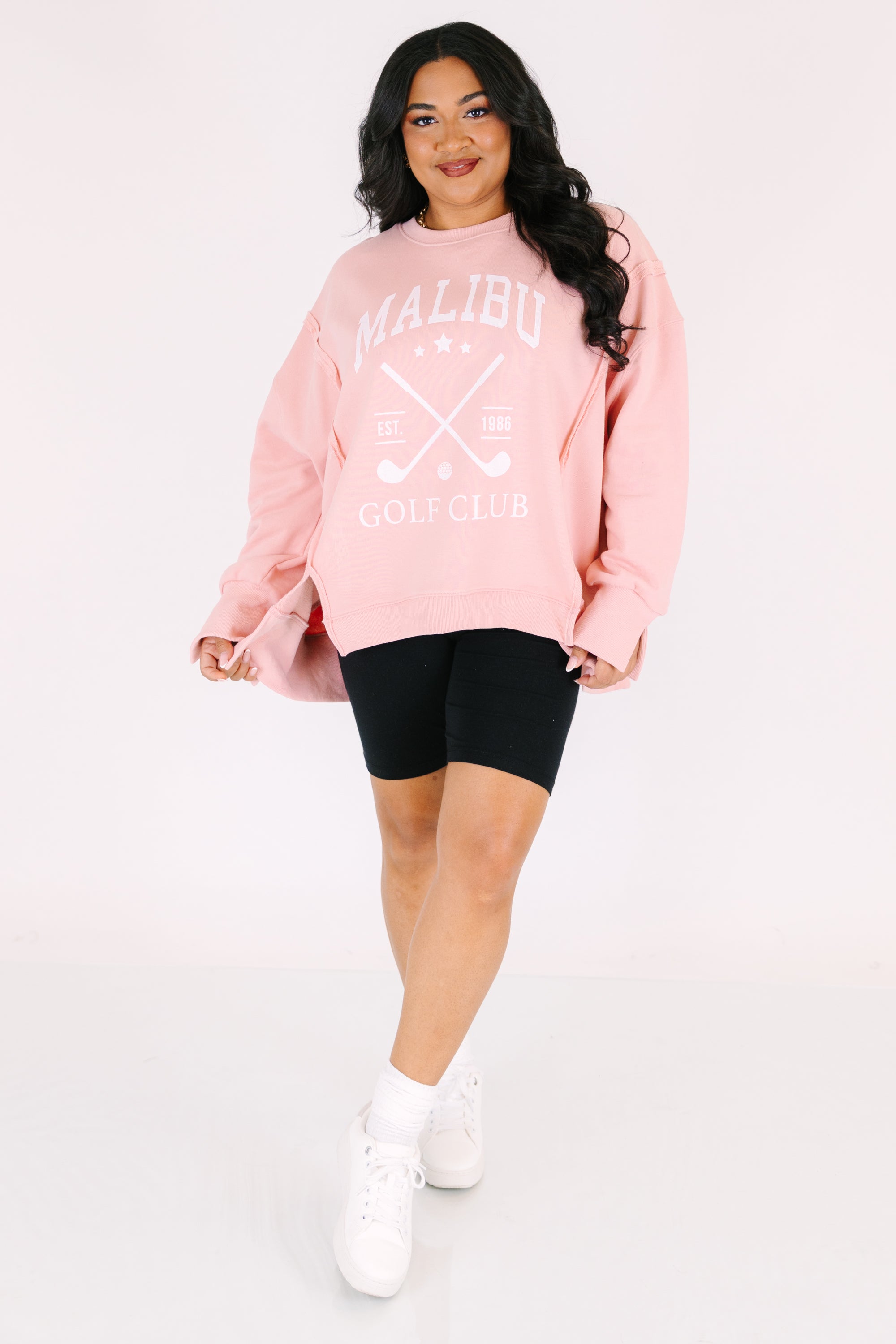 When In Malibu Comfy Crew, Dusty Pink