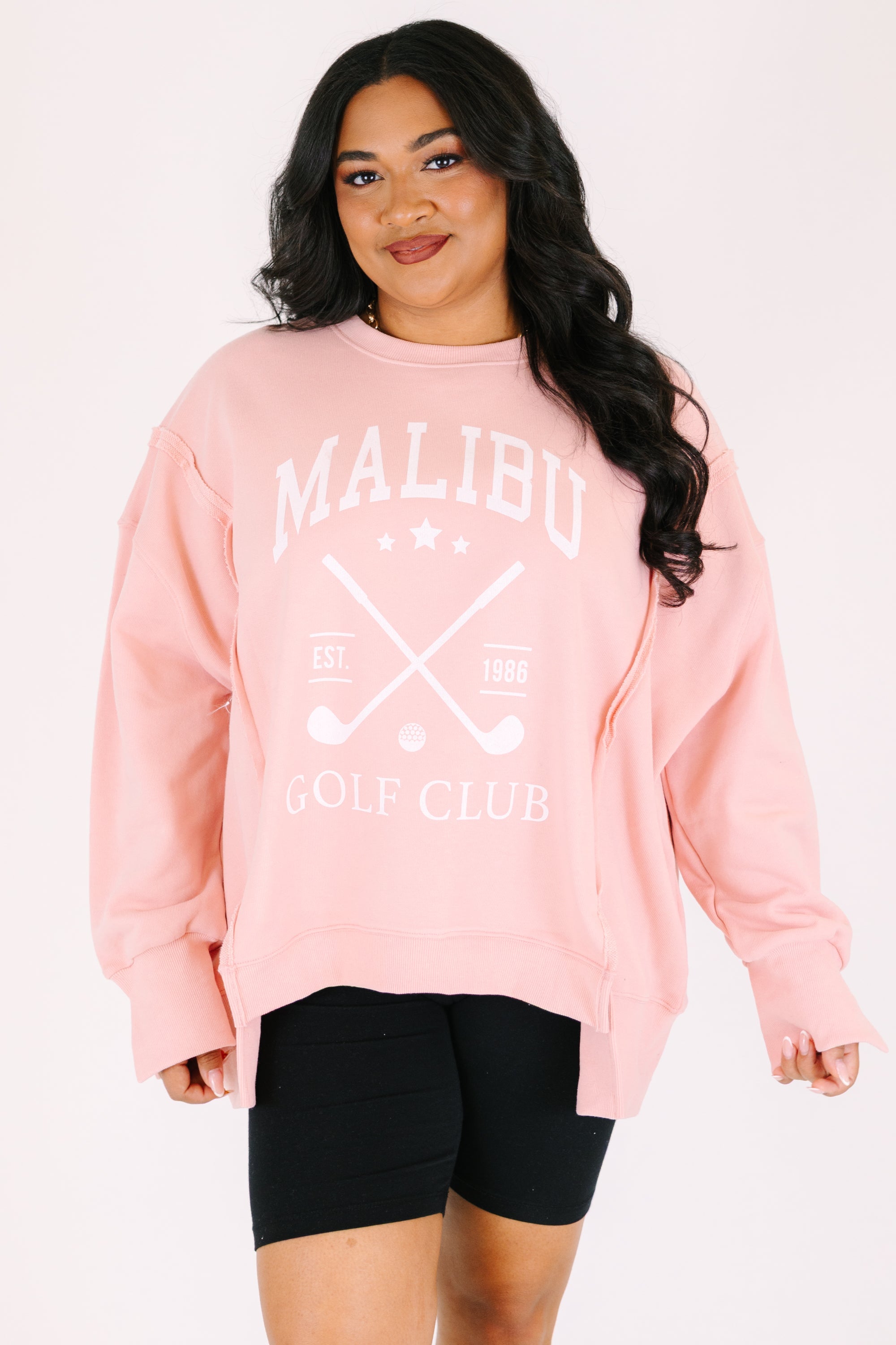 When In Malibu Comfy Crew, Dusty Pink