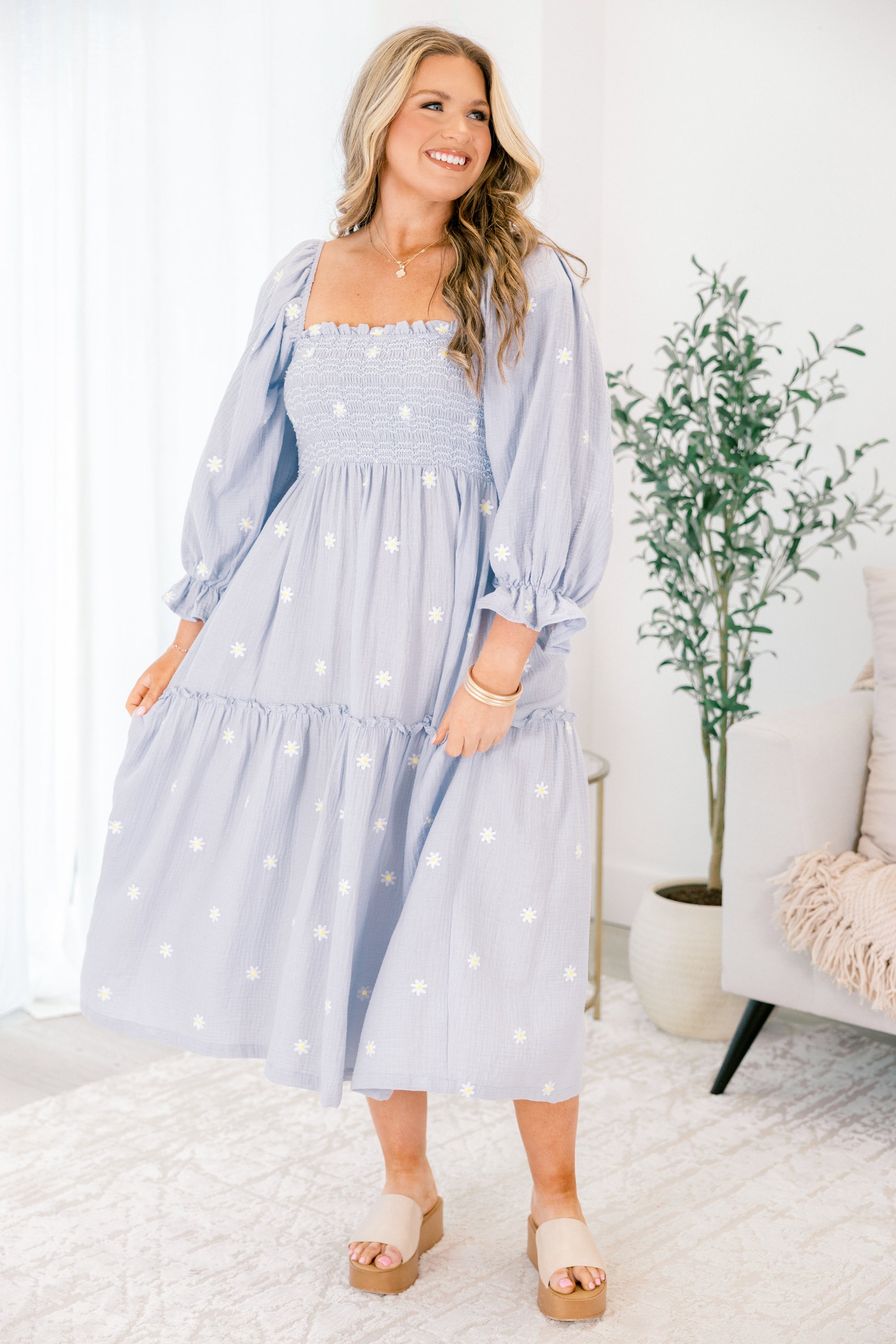 Wildflower Wonder Dress, Cornflower