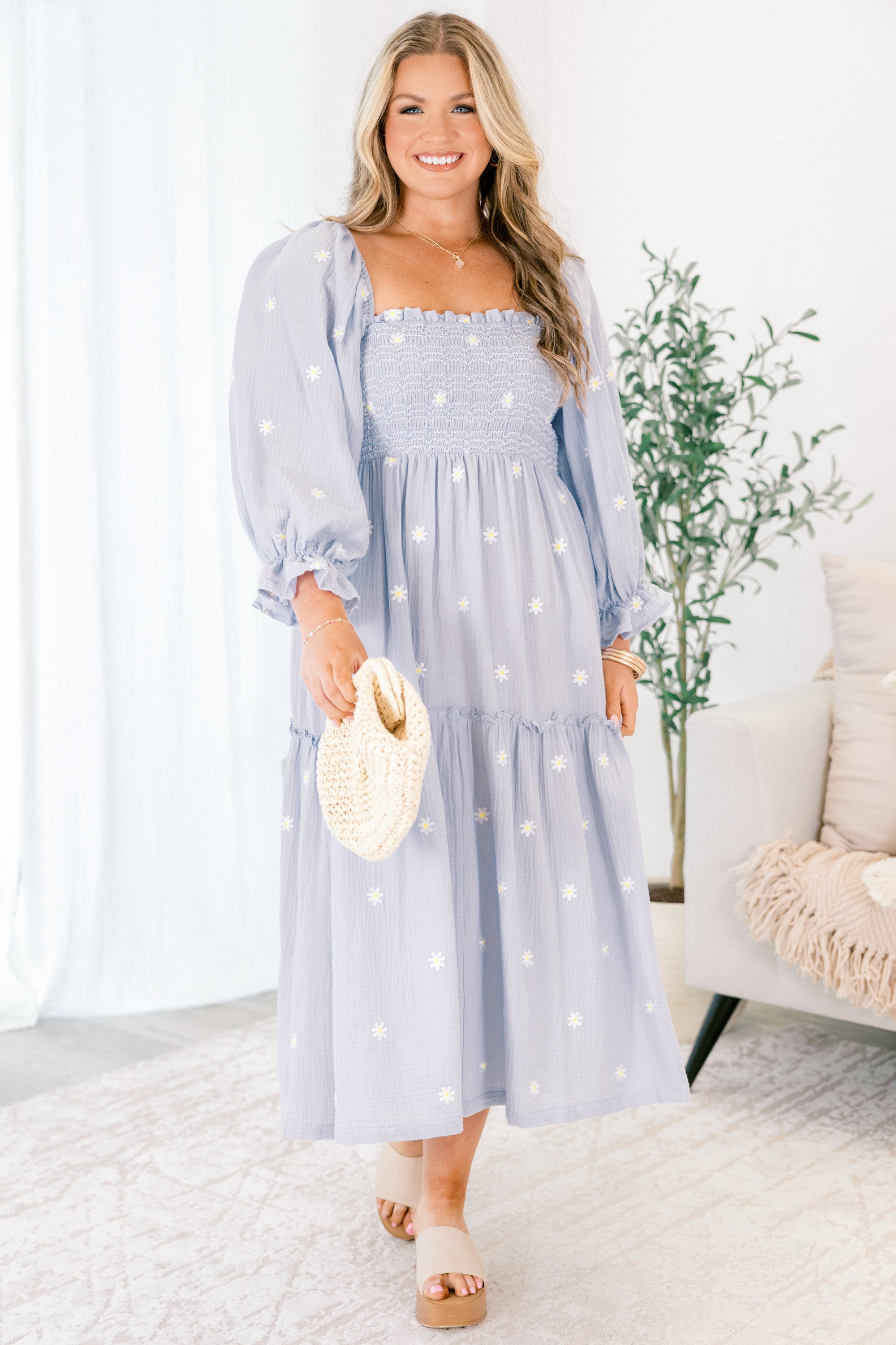 Wildflower Wonder Dress, Cornflower