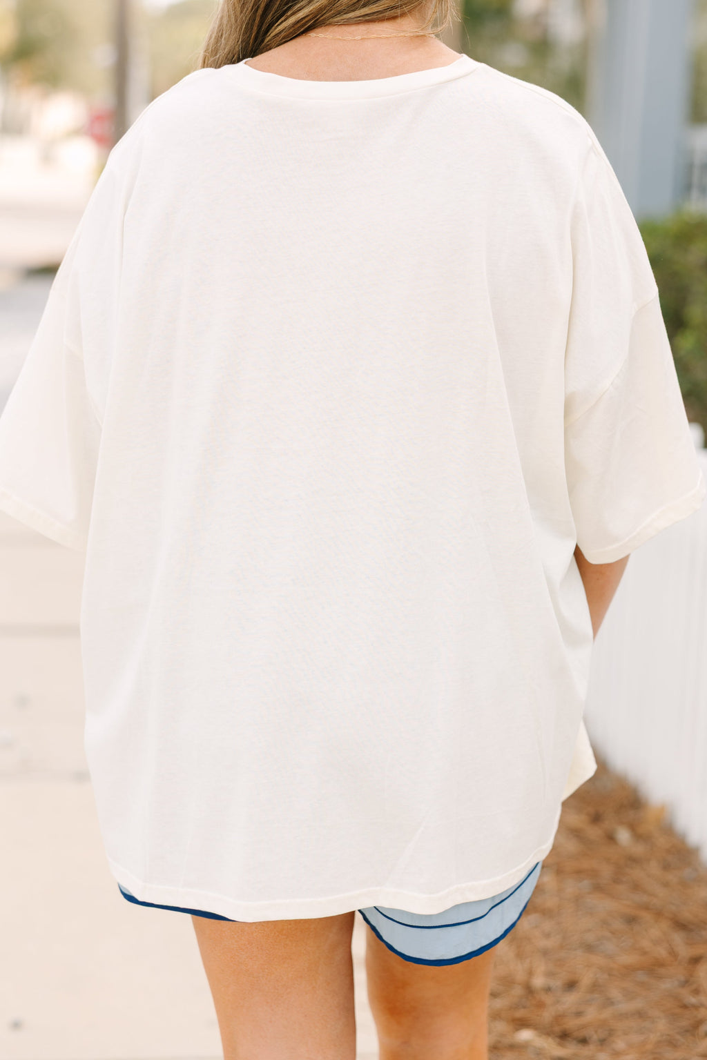 Wild Summer Boyfriend Tee, Ivory