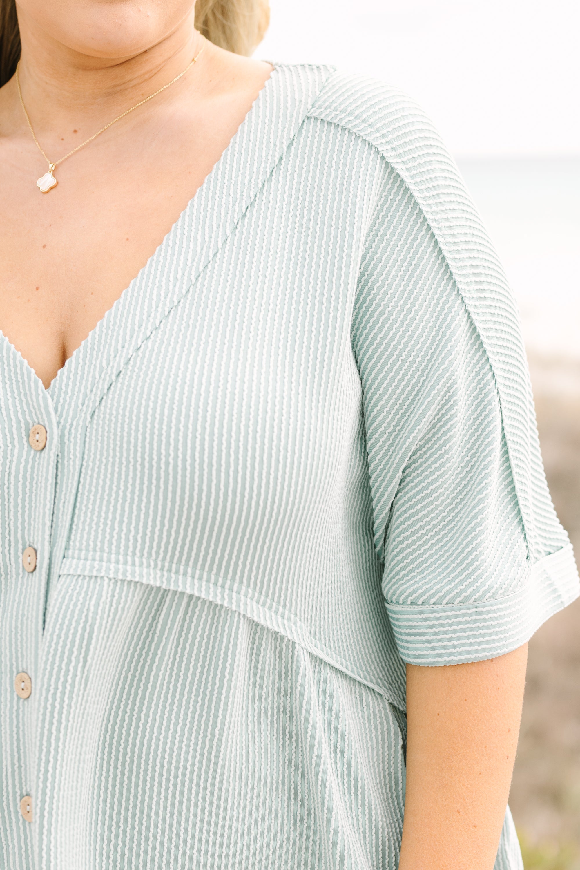 Wind Down Romper, Dusty Sage