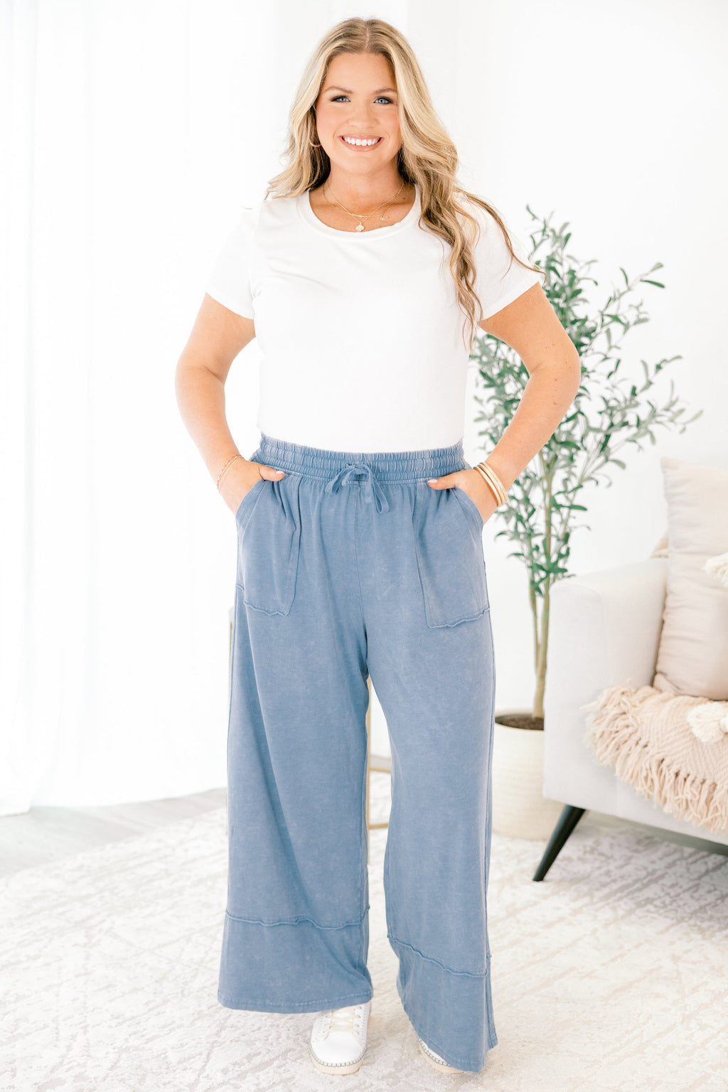 Working For The Weekend Pants, Blue