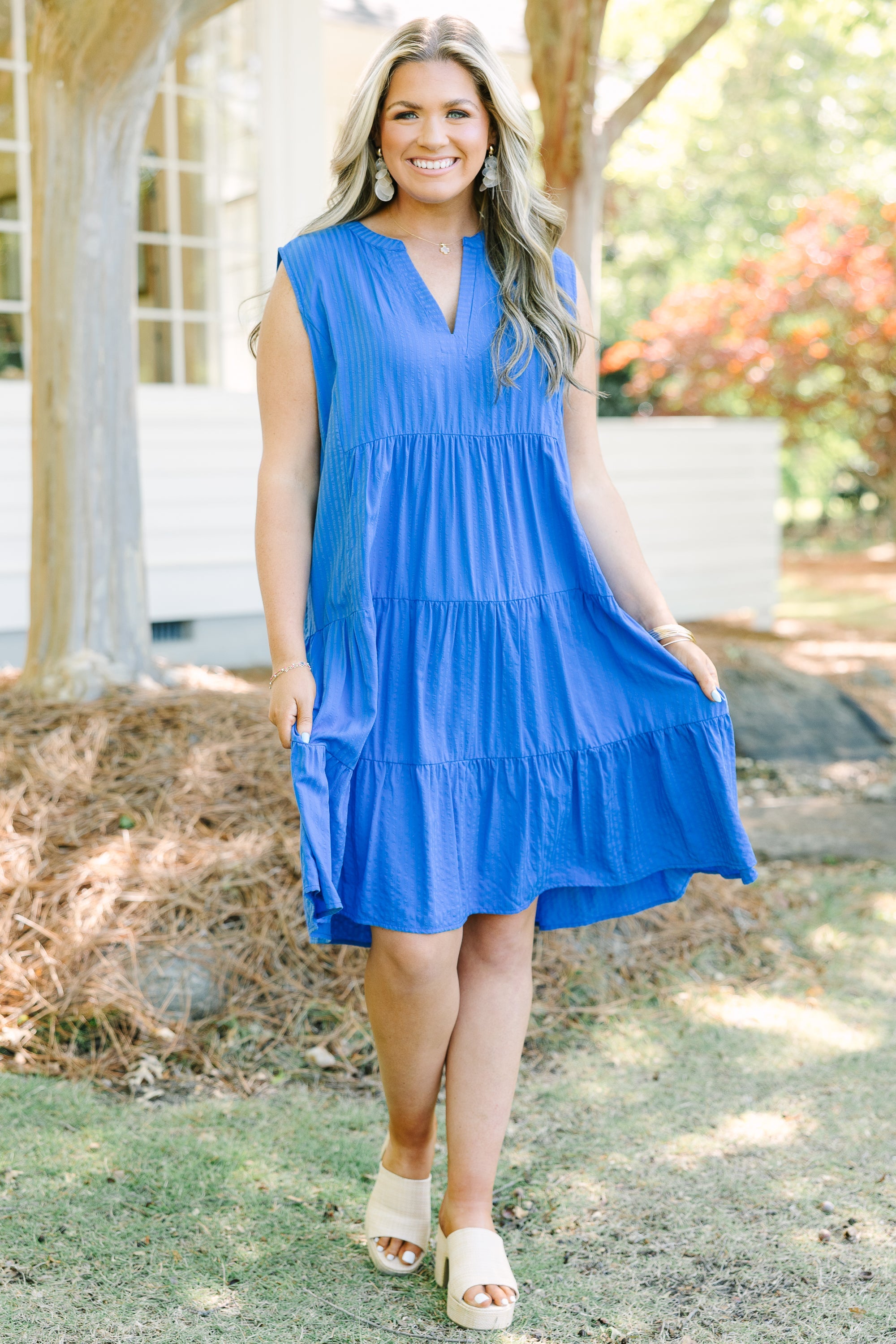 You Know The Feeling Dress, Cobalt