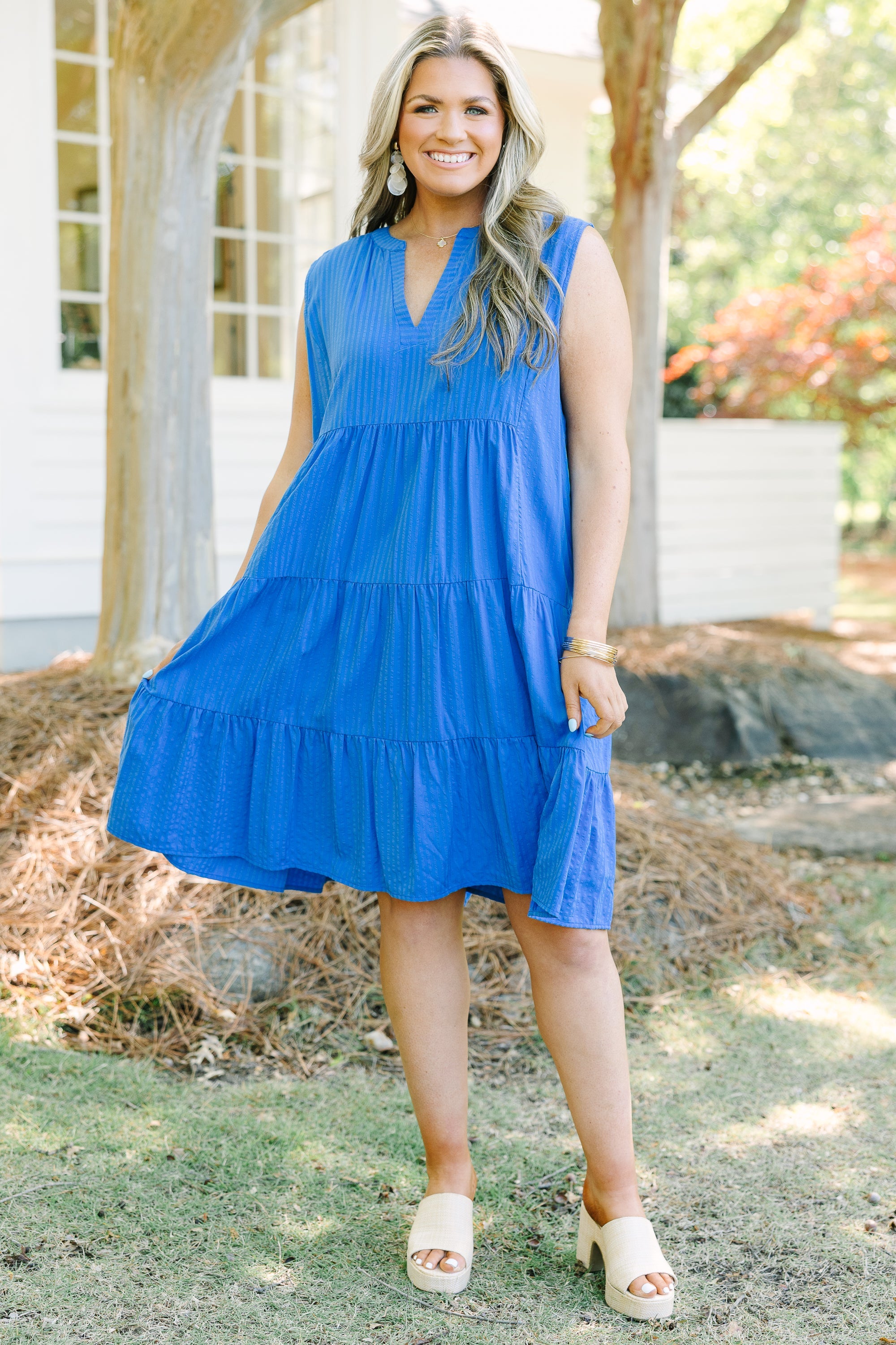 You Know The Feeling Dress, Cobalt