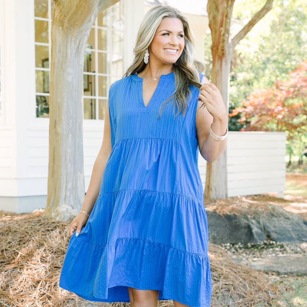 You Know The Feeling Dress, Cobalt